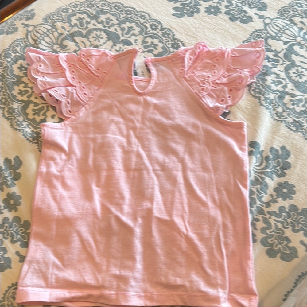 Janie and Jack Pink Ruffled Blouse - Picture 4 of 4